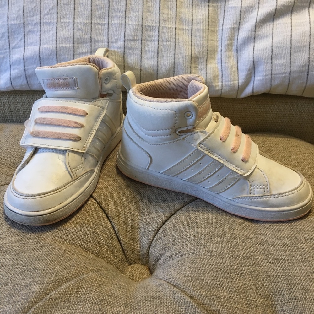 Adidas girls high-top sneakers